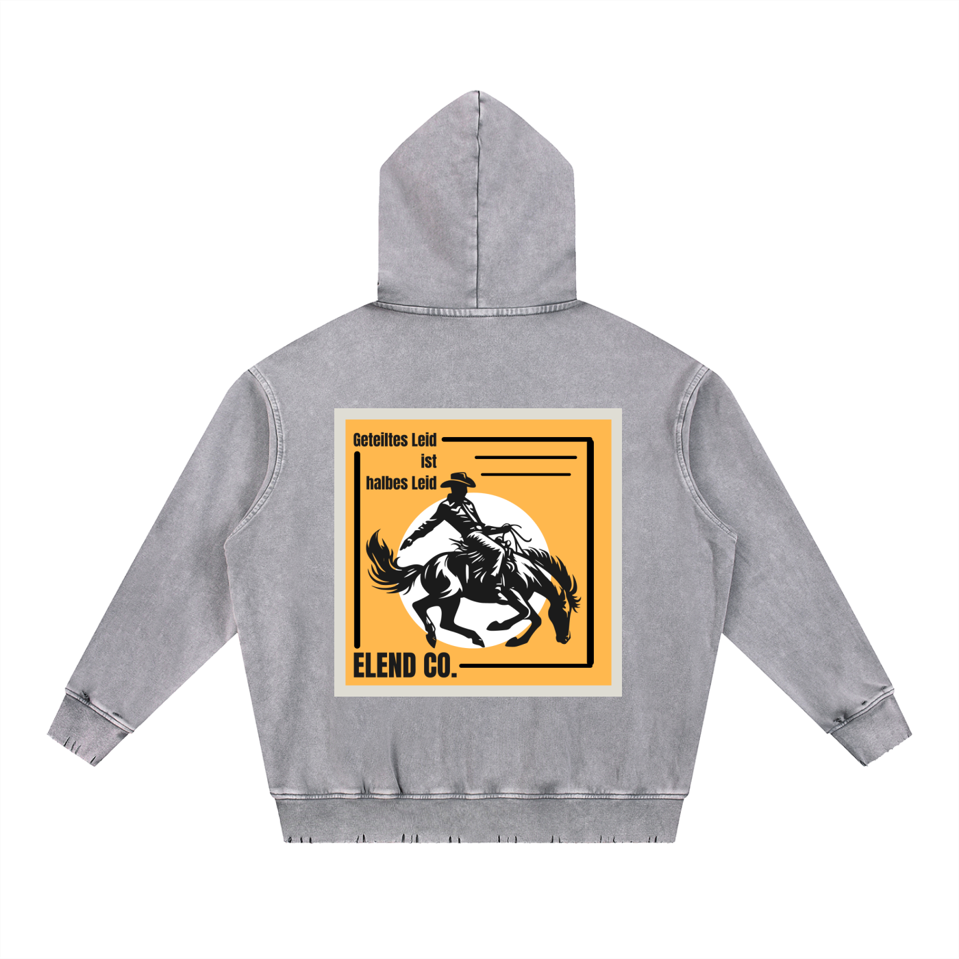 Smokin if you got em' Snow Wash Hand-Frayed Heavyweight Hoodie
