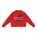 'DO YOU LOVE TO SIN?' Fleece Mock-Neck Crew Sweatshirt - Pink