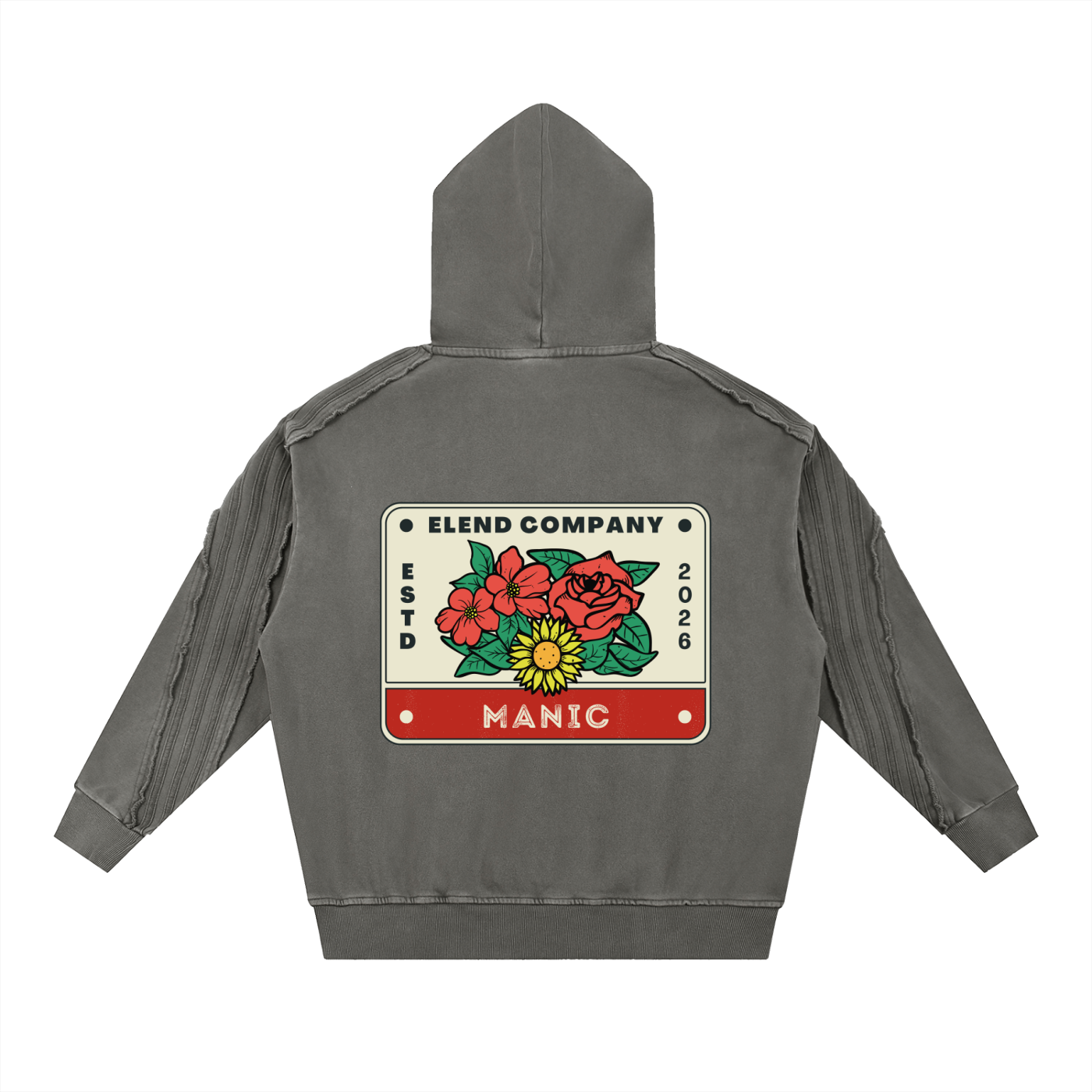 manic,manic-cowboy,sweatshirt,flowers,license-plate