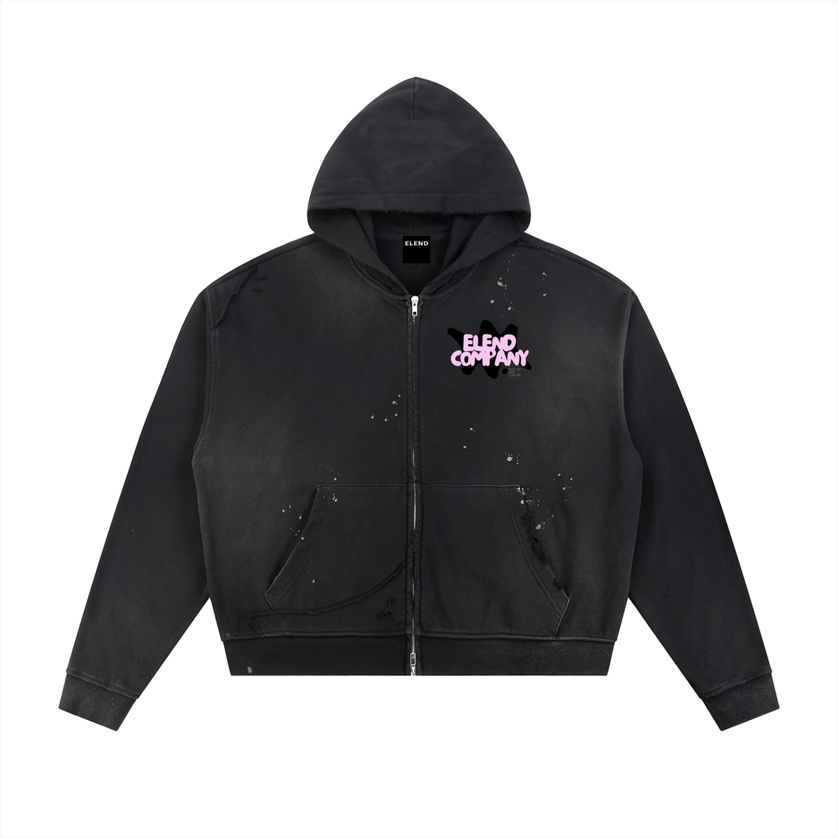 Big Brain Thoughts' Sun Fade Frayed Zip Hoodie - Pink – Elend Company Big Brain Thoughts' Sun Fade Frayed Zip Hoodie - Pink – Elend Company